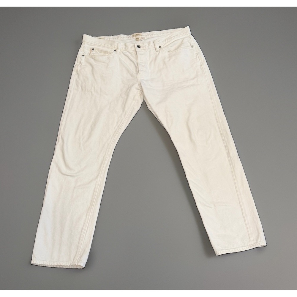 Todd Snyder Jeans‎ Men's 38x32 White Japanese Selvedge Denim Slim Straight Fit